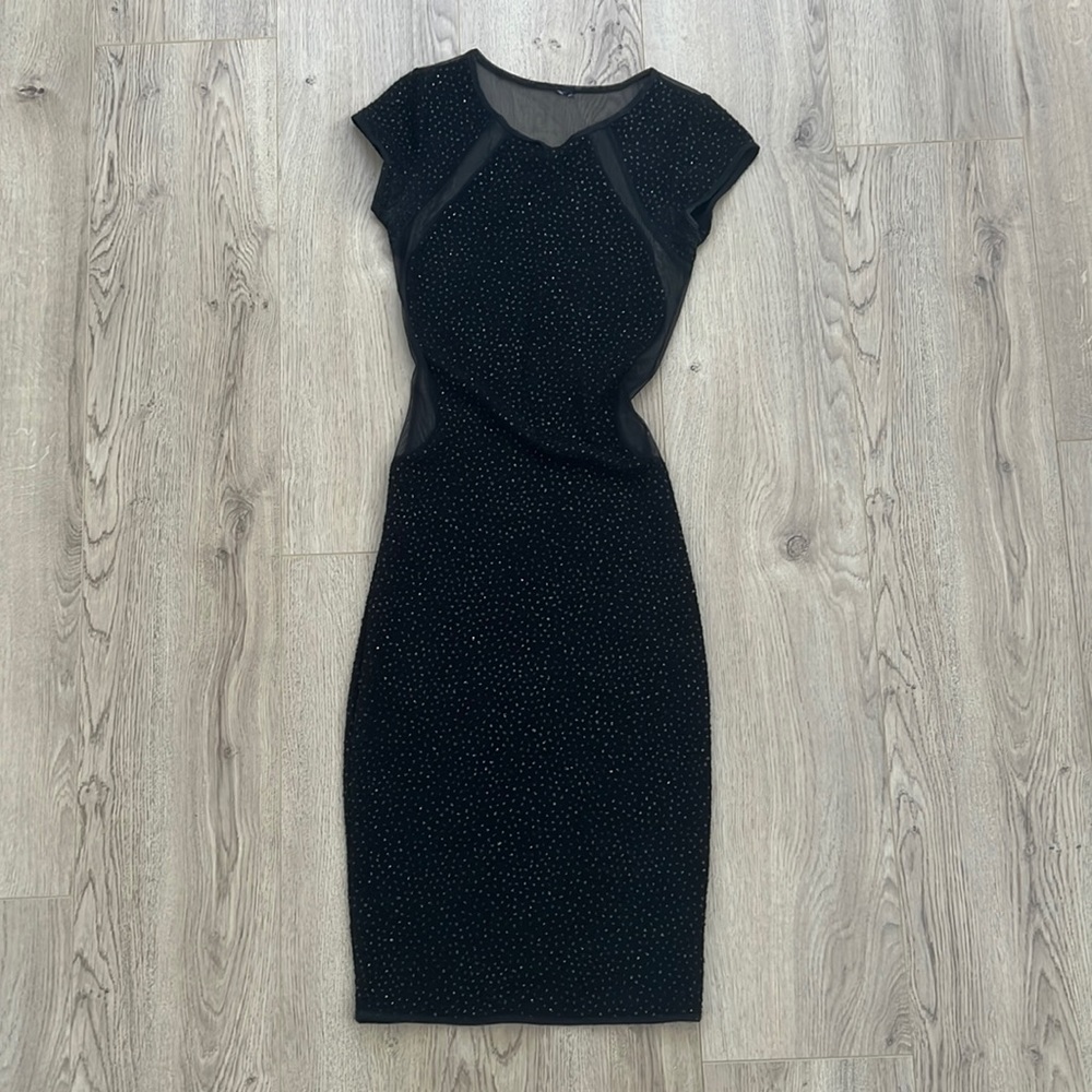 STUNNING Sparkling Dress Mesh Back